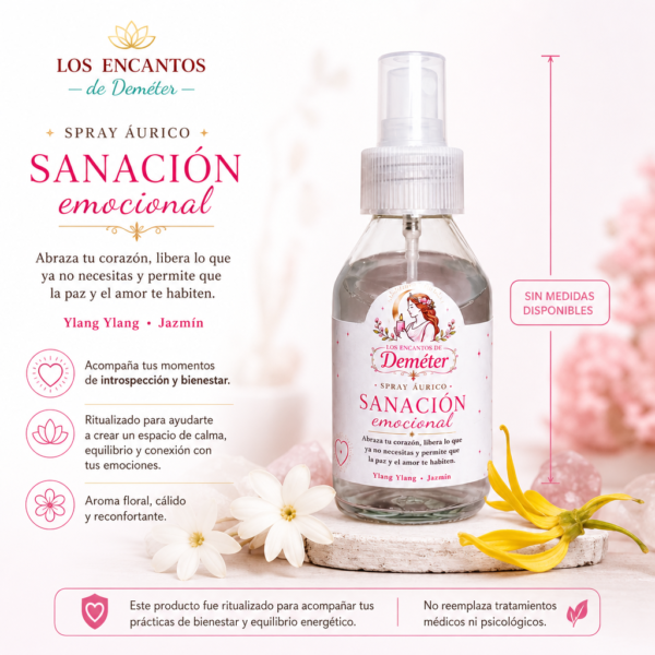 Spray áurico Sanación emocional con flores de bach ritualizado