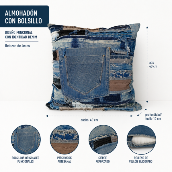 Almohadón con bolsillo