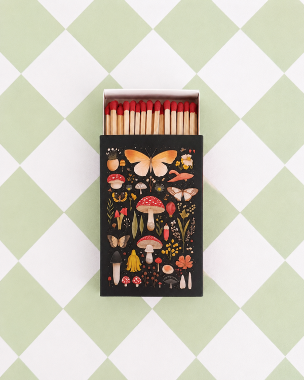 Cajas de fósforos Botánico negro