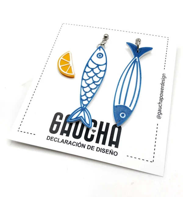 Trio Aro Sardinas par azul