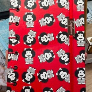 cuaderno Mafalda grande artesanal con tapas duras y hojas ralladas
