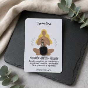 Dije Turmalina de piedra natural con acero