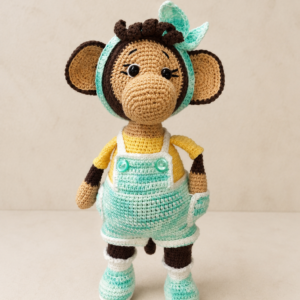 Mono Titi muñeco amigurumi tejido a mano con hilo de algodón