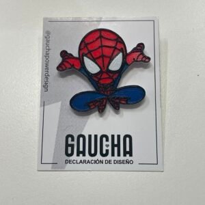 Pin Spiderman impreso en 3D con PLA, bioplástico derivado del maíz