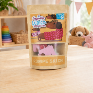 Rompe Salchi puzzle artesanal de perritos salchicha en MDF