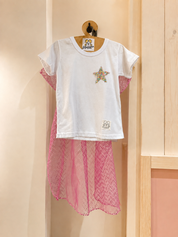 Remera con capa Princesa Talle 4