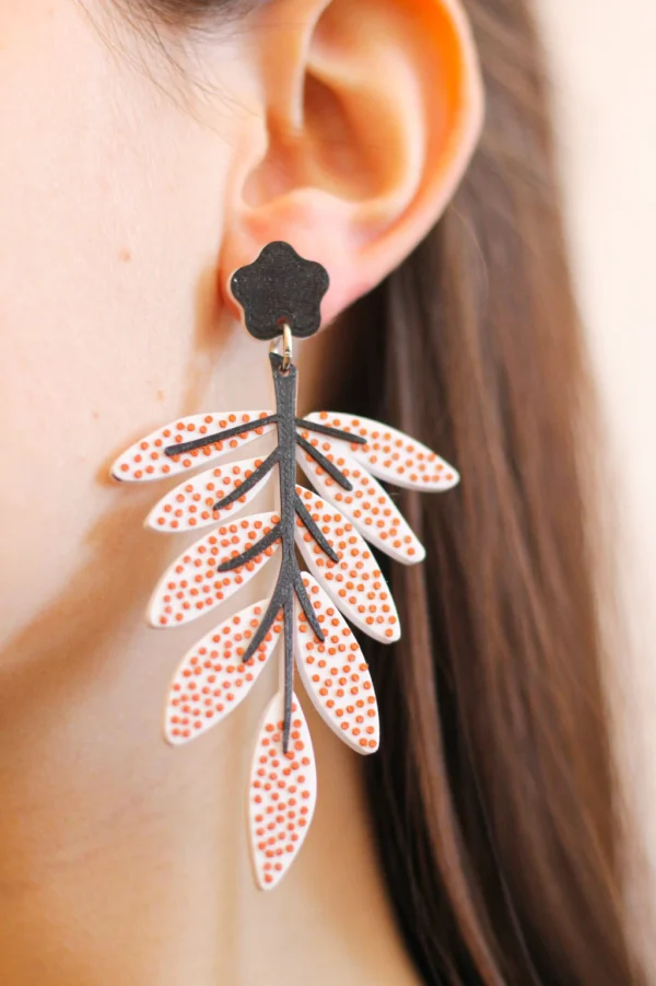 Aro Helechos (blanco, cobre y negro)