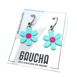 Aro mini Mrgaritas (turquesa y fucsia F)