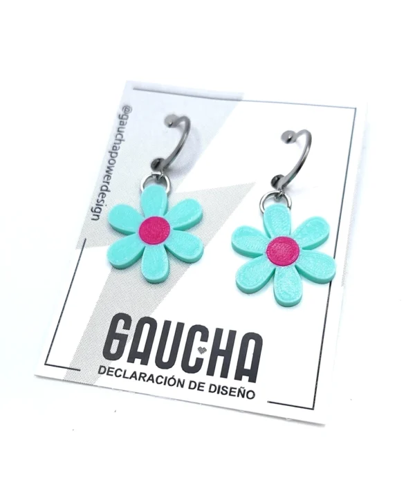 Aro mini Mrgaritas (turquesa y fucsia F)