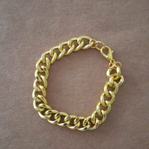 Pulsera cadena gruesa dorada