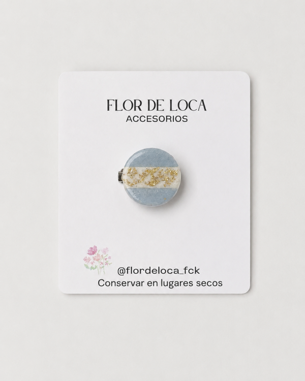 Escarapelita polimérica circulo con dorado
