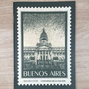 Libreta A5 Congreso de la Nación artesanal con tapa de opalina