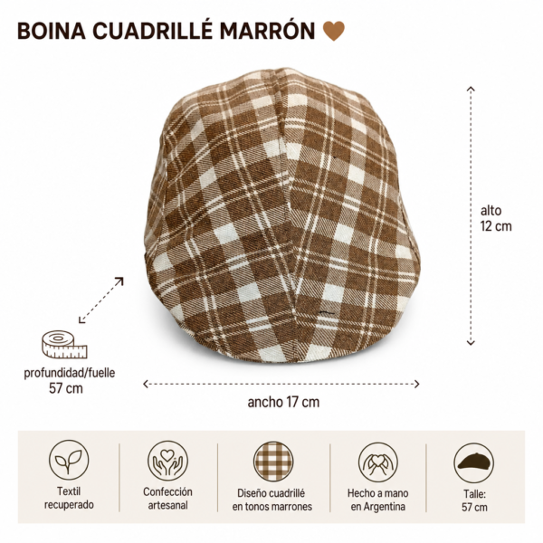 Boina Cuadrillé Marrón