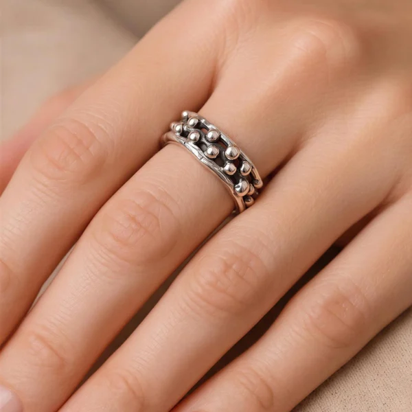 Anillo "Drops" - Plata 925 hecho totalmente a mano