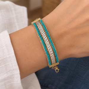 Pulsera cinta bordada