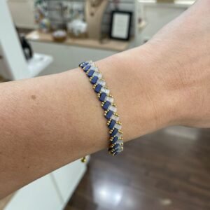 Pulsera Trenzada Tila azul